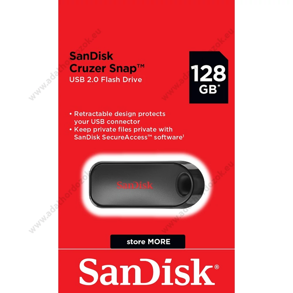 SANDISK USB 2.0 CRUZER SNAP PENDRIVE 128GB FEKETE