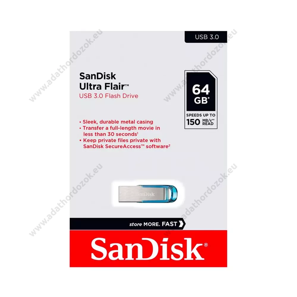 SANDISK USB 3.0 ULTRA FLAIR PENDRIVE 64GB KÉK