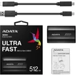 ADATA SE800 USB-C 3.2 GEN 2 KÜLSŐ SSD MEGHAJTÓ 512GB FEKETE