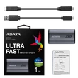 ADATA ELITE SE880 USB-C 3.2 GEN 2x2 KÜLSŐ SSD MEGHAJTÓ 1TB SZÜRKE
