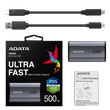ADATA ELITE SE880 USB-C 3.2 GEN 2x2 KÜLSŐ SSD MEGHAJTÓ 500GB SZÜRKE