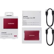 SAMSUNG T7 USB-C 3.2 GEN 2 KÜLSŐ SSD MEGHAJTÓ 2TB PIROS
