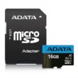 ADATA MICRO SDHC 16GB + ADAPTER CLASS 10 UHS-I U1 A1 V10 (85 MB/s OLVASÁSI SEBESSÉG)