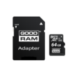 GOODRAM MICRO SDXC 64GB + ADAPTER CLASS 10 UHS-I U1 (60 MB/s OLVASÁSI SEBESSÉG)