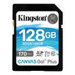 KINGSTON CANVAS GO PLUS SDXC 128GB CLASS 10 UHS-I U3 A2 V30 170/90 MB/s
