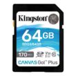 KINGSTON CANVAS GO PLUS SDXC 64GB CLASS 10 UHS-I U3 A2 V30 170/70 MB/s