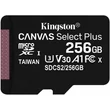 KINGSTON CANVAS SELECT PLUS MICRO SDXC 256GB CLASS 10 UHS-I U3 A1 V30 (100/85 MB/s)
