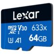 LEXAR HIGH PERFORMANCE 633x BLUE SERIES MICRO SDXC 64GB + ADAPTER CLASS 10 UHS-I U3 A1 V30 (100/45 MB/s)