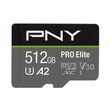 PNY PRO ELITE MICRO SDXC 512GB + ADAPTER CLASS 10 UHS-I U3 A2 V30 100/90 MB/s
