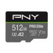 PNY PRO ELITE MICRO SDXC 512GB + ADAPTER CLASS 10 UHS-I U3 A2 V30 100/90 MB/s
