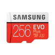 SAMSUNG MICRO SDXC 256GB + ADAPTER CLASS 10 UHS-I U3 EVO+ 100 MB/s OLVASÁSI SEBESSÉG