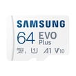 SAMSUNG EVO PLUS (2021) MICRO SDXC 64GB + ADAPTER CLASS 10 UHS-I U1 A1 V10 (130 MB/s ADATÁTVITELI SEBESSÉG)