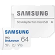 SAMSUNG PRO ENDURANCE MICRO SDXC 64GB + ADAPTER CLASS 10 UHS-I U1 V10 100/30 MB/s