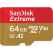 SANDISK EXTREME ACTION MICRO SDXC 64GB + ADAPTER CLASS 10 UHS-I U3 A2 V30 170/80 MB/s