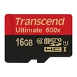 TRANSCEND ULTIMATE 600X MICRO SDHC 16GB + ADAPTER CLASS 10 UHS-I (90 MB/S OLVASÁSI SEBESSÉG)