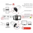 SANDISK USB 3.0 PENDRIVE ULTRA DUAL M3.0 OTG USB/MICROUSB 16GB