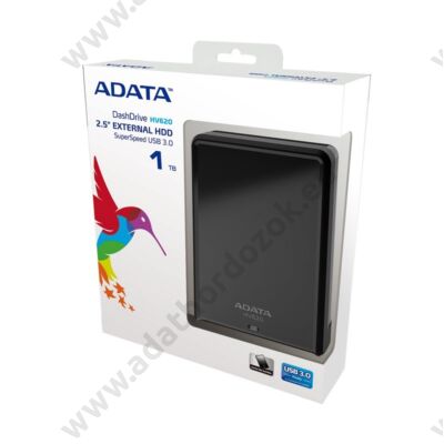 ADATA USB 3.0 HDD 2,5 HV620 1TB FEKETE FÉNYES