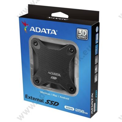 ADATA SD600 2,5 COL USB 3.1 KÜLSŐ SSD MEGHAJTÓ 256GB FEKETE