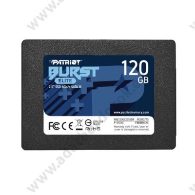 PATRIOT BURST ELITE 2,5 COL MÉRETÚ SATA III 450/320 MB/s 7mm SSD MEGHAJTÓ 120GB