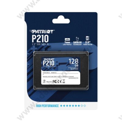 PATRIOT P210 2,5 COL MÉRETŰ SATA III 450/350 MB/s 7mm SSD MEGHAJTÓ 128GB