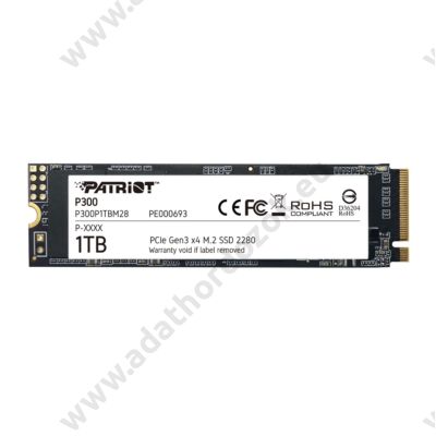 PATRIOT P300 M.2 2280 PCIe NVMe SSD MEGHAJTÓ 2100/1650 MB/s 1TB