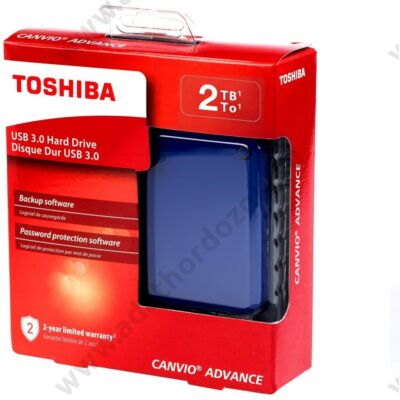 TOSHIBA CANVIO ADVANCE 2,5 COL USB 3.0 KÜLSŐ MEREVLEMEZ 2TB KÉK
