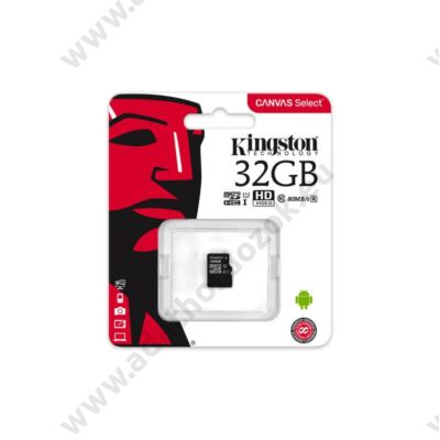 KINGSTON CANVAS SELECT MICRO SDHC 32GB CLASS 10 UHS-I U1 (80 MB/s OLVASÁSI SEBESSÉG)