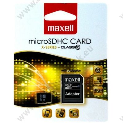 MAXELL MICRO SDHC 16GB + ADAPTER CLASS 10