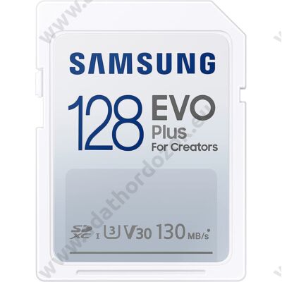 SAMSUNG EVO PLUS (2021) SDXC 128GB CLASS 10 UHS-I U3 V30 130 MB/s ADATÁTVITELI SEBESSÉG