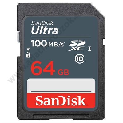 SANDISK ULTRA SDXC 64GB CLASS 10 UHS-I (100 MB/s OLVASÁSI SEBESSÉG)
