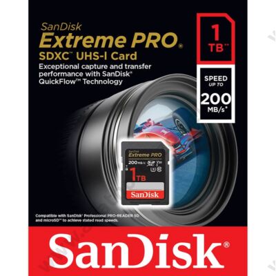 SANDISK EXTREME PRO SDXC 1TB CLASS 10 UHS-I U3 V30 200/140 MB/s
