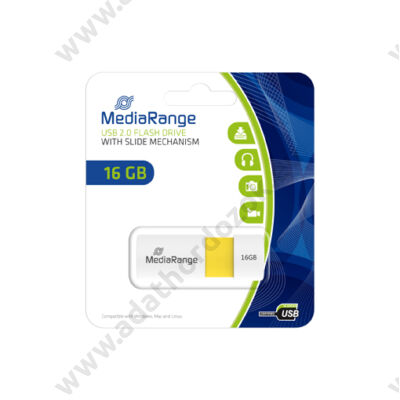 MEDIARANGE USB 2.0 PENDRIVE COLOR EDITION 16GB SÁRGA MR972