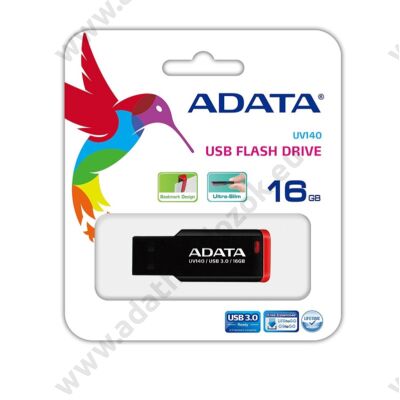 ADATA USB 3.0 PENDRIVE UV140 16GB FEKETE/PIROS