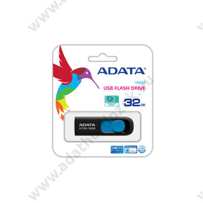 ADATA USB 3.0 DASHDRIVE CLASSIC UV128 32GB FEKETE/KÉK