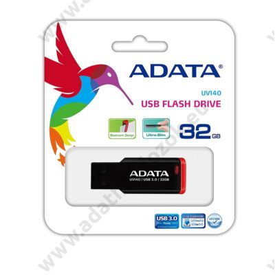 ADATA USB 3.0 PENDRIVE UV140 32GB FEKETE/PIROS