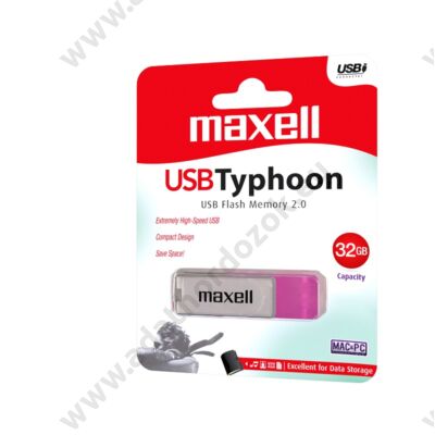 MAXELL USB 2.0 PENDRIVE TYPHOON 32GB FEHÉR/PINK
