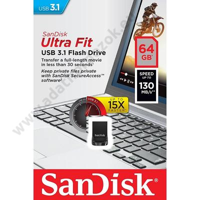 SANDISK USB 3.1 ULTRA FIT PENDRIVE 64GB