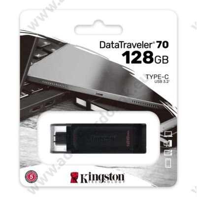 KINGSTON DATATRAVELER 70 USB-C 3.2 GEN 1 PENDRIVE 128GB
