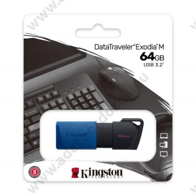 KINGSTON DATATRAVELER EXODIA M USB 3.2 GEN 1 PENDRIVE 64GB