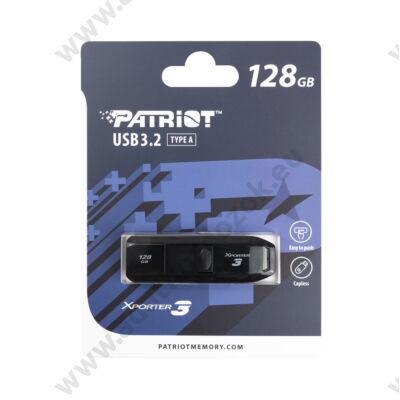 PATRIOT XPORTER 3 SLIDER USB 3.2 GEN 1 PENDRIVE 128GB FEKETE