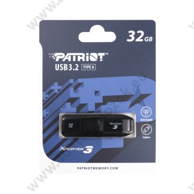 PATRIOT XPORTER 3 SLIDER USB 3.2 GEN 1 PENDRIVE 32GB FEKETE