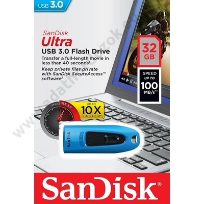 SANDISK USB 3.0 ULTRA PENDRIVE 32GB KÉK