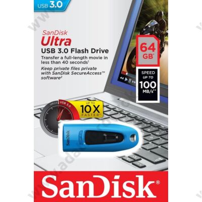 SANDISK USB 3.0 ULTRA PENDRIVE 64GB KÉK