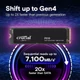 CRUCIAL P310 M.2 2280 PCIe Gen4 x4 NVMe SSD MEGHAJTÓ 7100/6000 MB/s 1TB