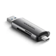 AXAGON CRE-SAC USB 3.2 GEN 1 TYPE-C/TYPE-A MICRO SD/MICRO SDHC/MICRO SDXC SD/SDHC/SDXC MEMÓRIAKÁRTYA OLVASÓ EZÜST