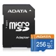 ADATA MICRO SDXC 256GB + ADAPTER CLASS 10 UHS-I U1 A1 V10 (100 MB/s OLVASÁSI SEBESSÉG)
