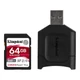 KINGSTON CANVAS REACT PLUS KIT SDXC 64GB CLASS 10 UHS-II U3 V90 300/260 MB/s