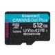 KINGSTON CANVAS GO PLUS MICRO SDXC 512GB CLASS 10 UHS-I U3 A2 V30 200/160 MB/s