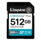 KINGSTON CANVAS GO PLUS SDXC 512GB CLASS 10 UHS-I U3 A2 V30 200/160 MB/s
