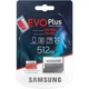 SAMSUNG EVO PLUS (2020) MICRO SDXC 512GB + ADAPTER CLASS 10 UHS-I U3 100/90 MB/s